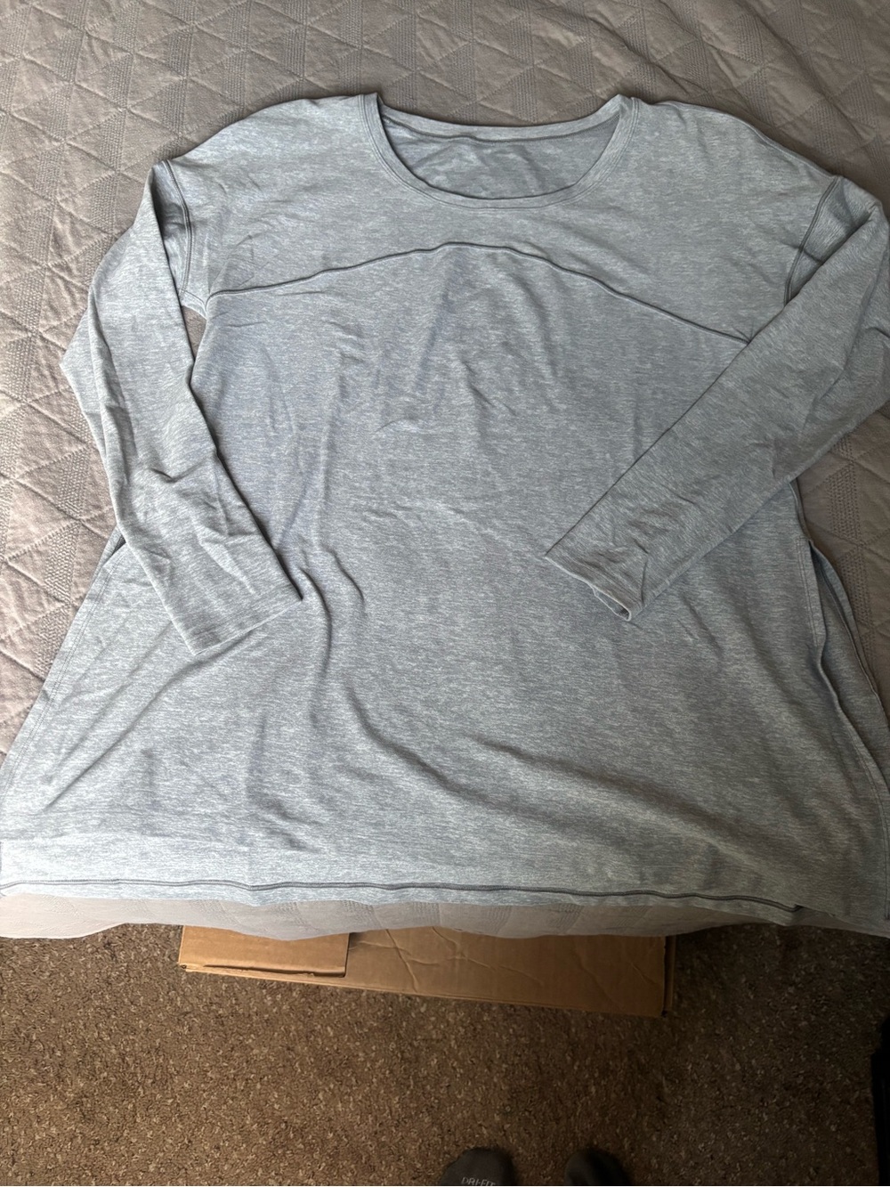Lululemon Light Gray Long Sleeve Tunic Top